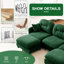 Modulaire à quatre places avec tissu en chenille, travail exquis, ensemble de ressorts à haute résilience et combinaison flexible pour différentes pièces 4 po, courbe ergonomique, zones de lecture personnalisables-1249589438