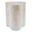 Table d'appoint d'extérieur / d'intérieur Organic Look Travertine MGO, hauteur 18,11 po résistante aux intempéries pour patio, salon et chambre à coucher