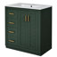 Meuble-lavabo de salle de bain avec lavabo en céramique de 30 po Conception moderne de l'espace de rangement abondant et de la structure de l'armoire d'évier à surface lisse - Finition résistante-835354379