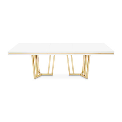 Palm Gate Rectangular Dining Table - Cloud White
