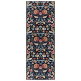 Gertmenian Crystal Print Verner Black Multi-Colored Transitional Bright Bold Floral Flat Pile Indoor Area Rug