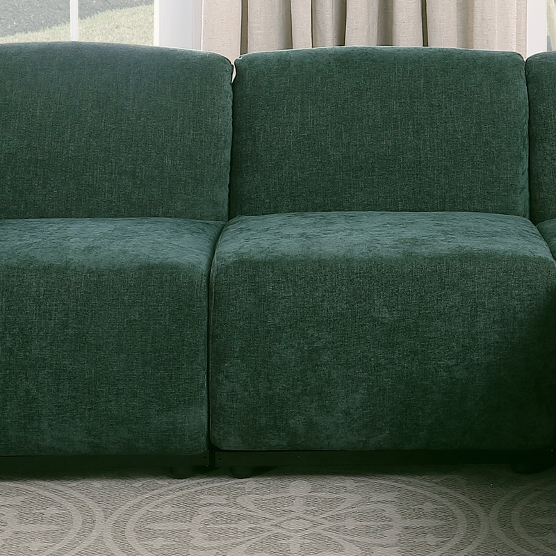 Canapé modulaire rembourré 93 po, Vert
