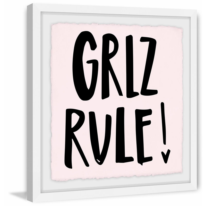 «Girlz Rules», reproduction encadrée, H 18 po x l 18 po