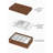Solid Walnut Jewelry Storage Box With Removable Tray and Mirror Lid 