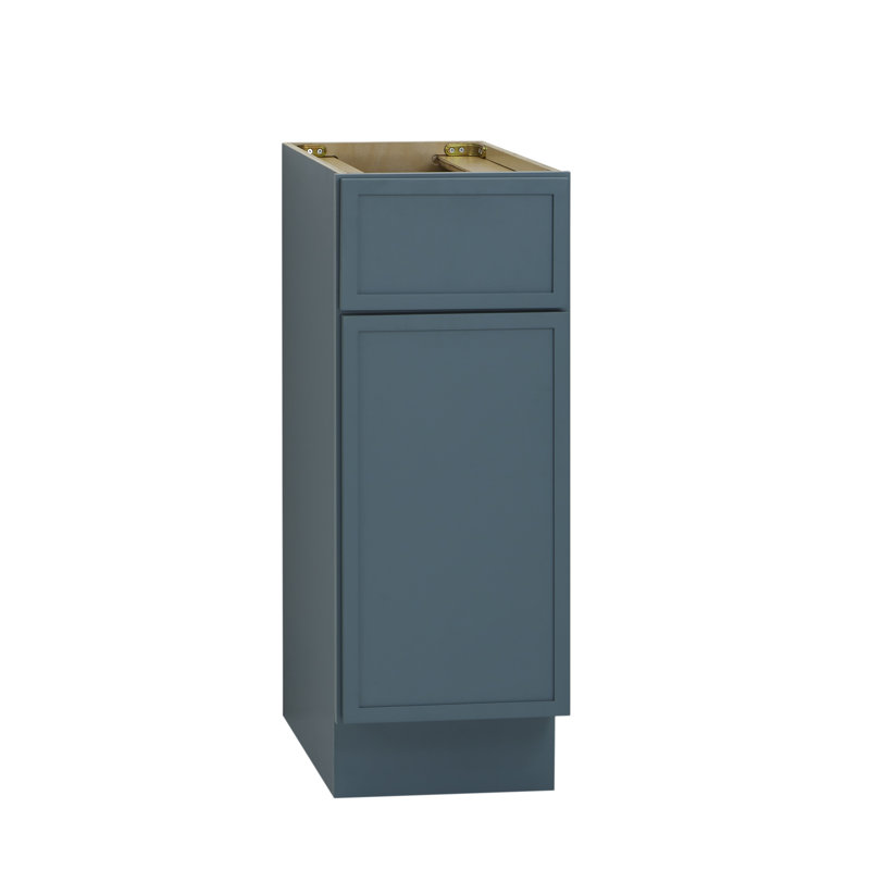 Colton 12" Freestanding Shaker Bathroom Vanity Cabinet with 1 Door & 1 Drawer, No Countertop, Ready to Assemble, Sea Green