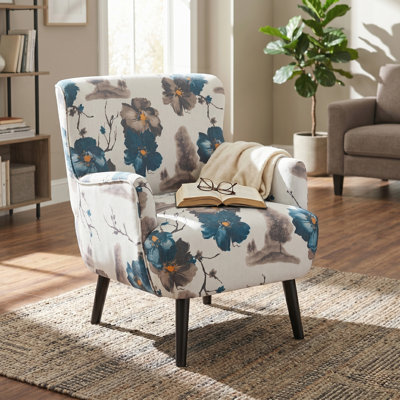 Fauteuil club moderne avec accoudoirs et dossier serré