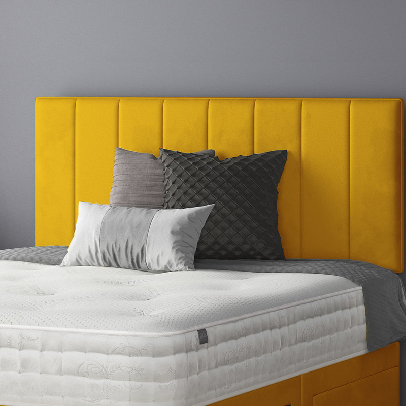 Hedley Upholstered Headboard, Double (4'6), Turmeric