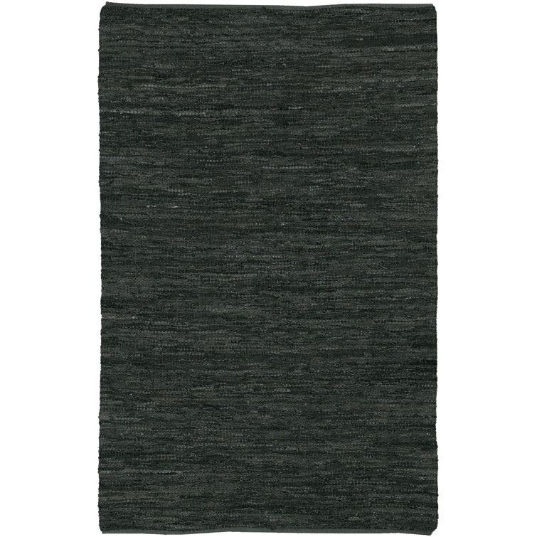 Tapis noir tissé à la main Bardette