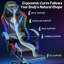 Fauteuil de jeu ergonomique à massage Hoffree avec haut-parleurs Bluetooth et lumières DEL RVB-100105950