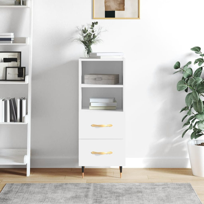 Aarush Metal 1 - Door Rectangle Accent Cabinet, White