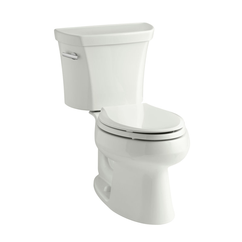 Wellworth 1.28 GPF Water Efficient Elongated Two-Piece Toilet (Seat Not Included), Dune