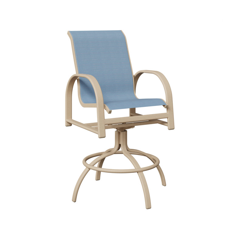 Chaise de bar pivotante Berlin Gardens, Luna multicolore, Dupione près de la piscine