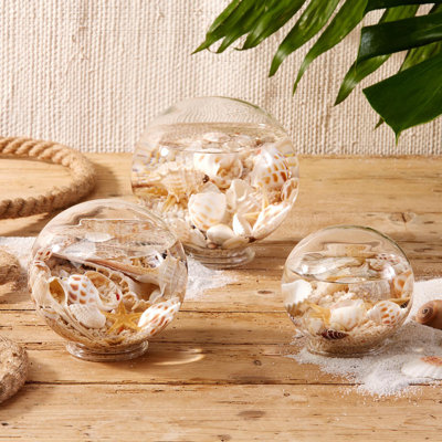 Ensemble de 3 globes en verre