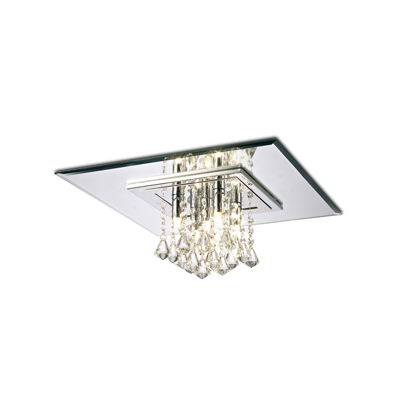 Lopez Flush Mount, Polished Chrome, 5 Light
