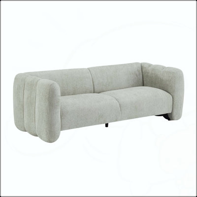 83" 3-Seater Wave-Design Boucle Sofa