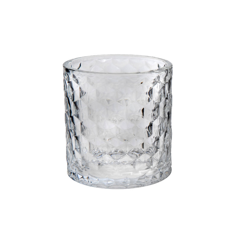Bougeoir rond en verre (Hexa) - Ensemble de 4