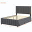 Lit plateforme tapissier avec lit gigogne simple et 3 tiroirs-314168341-314168343