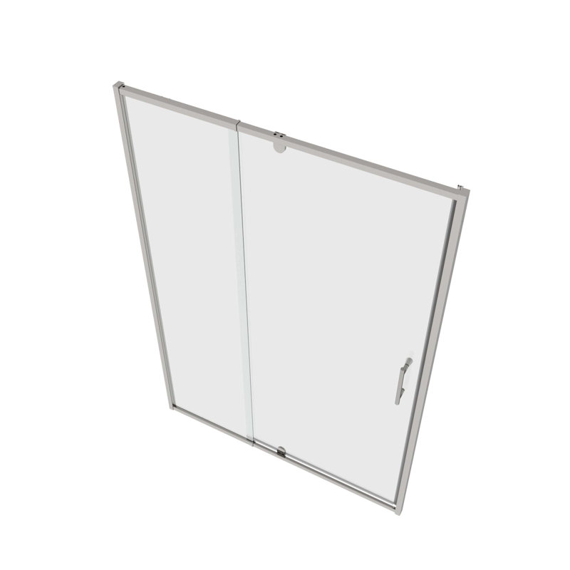 Porte de douche coulissante, porte coulissante, verre trempé, Chrome chrome