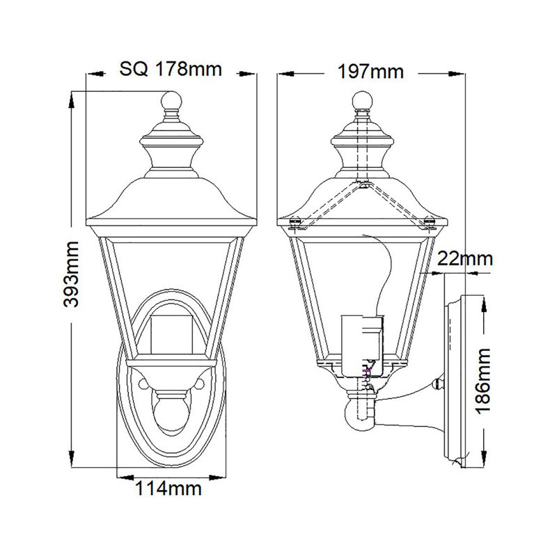 Waterville Polished Brass Outdoor Wall Lantern