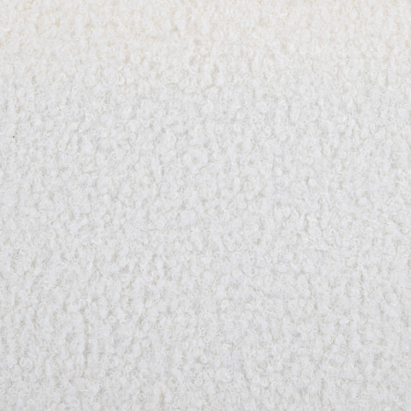 18" Swivel Ottoman In Cream Polyester Fabric
