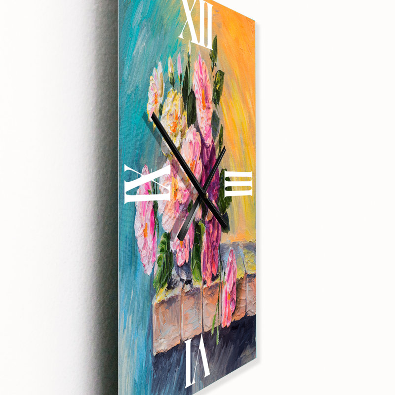 Horloge murale Nature morte avec fleurs, Grand
