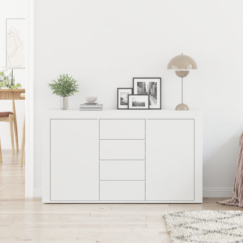 Sideboard 120 X 36 X 69 Cm Engineered Wood, White