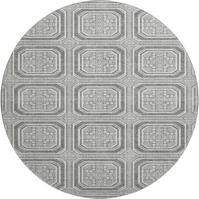 Premium Machine Washable Sykora AMF1451 Geometric Rug