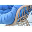 Ensemble de chaises longues pivotantes en osier pour 2 personnes avec table d'appoint ronde-125060894