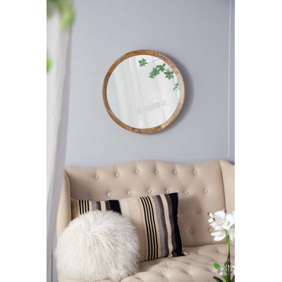 Décoration murale en bois de manguier de style transitionnel 20 po x 1,5 po avec cadre en bois de manguier massif pour la salle de bain, console de vestibule posée contre le mur