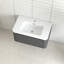 Meuble-lavabo flottant gris de 30 po avec lavabo en céramique blanc, poignée angulaire à 45 po pour poignée, tiroir à fermeture en douceur, contreplaqué imperméable, rangement organisé, conception américaine, installation murale rapide-806211243