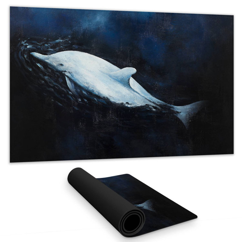 Swimming dolphin - 14.00"x24.25" Desk mat