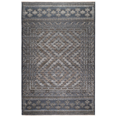 Tapis bleu / gris Nate