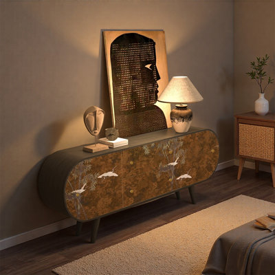 Buffet robuste en pin avec beaucoup de rangement