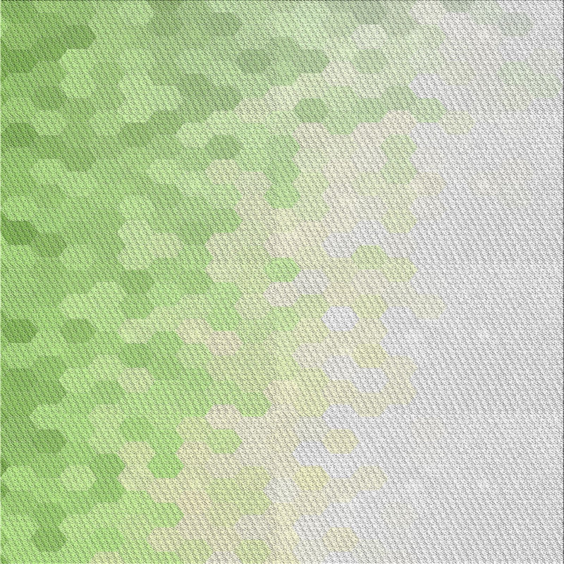 Tapis vert/blanc à motifs, Carré 5 pi
