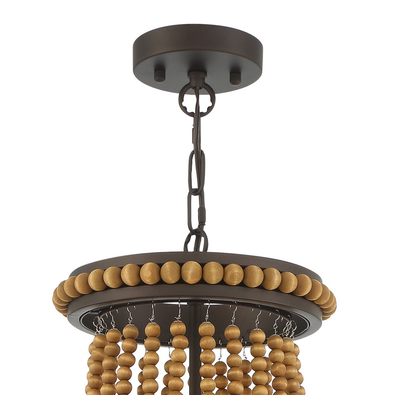 3 - Light Unique / Statement Empire Chandelier, Oil Rubbed Bronze
