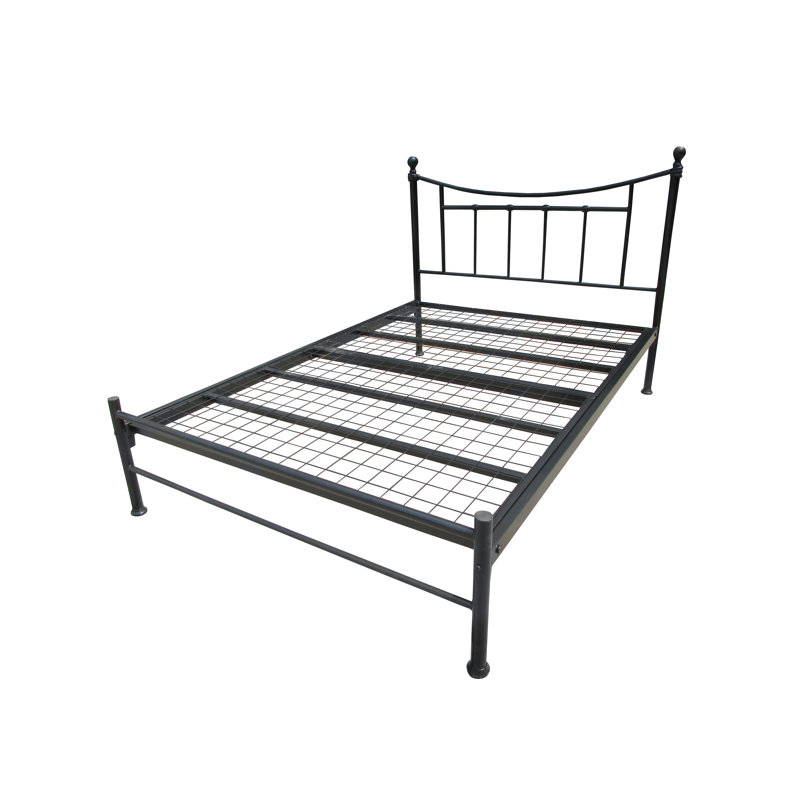 Brockington Metal Bed, Black, Double (4'6)