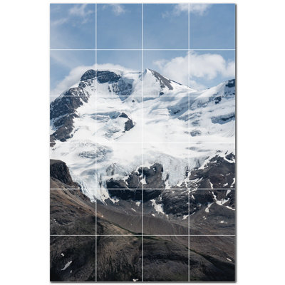 Mountains Photo 6 in. x 6 in. Ceramic Decorative Mural