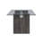 Grey Washed Dining Table with Tempered Glass