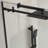 60" W X 76" H Sliding Frameless Shower Door In Matte Black With Clear Glass