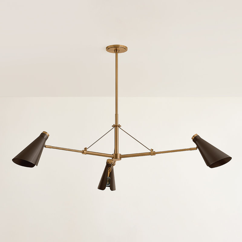 ANDERSEN Chandelier, 18.50" H x 49.50" W x 49.50" D, 3