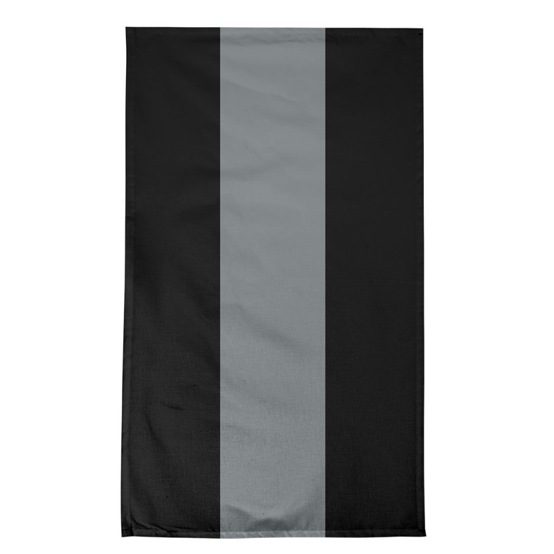 Serviette de thé hockey Anaheim, Noir / argent, Sergé de coton
