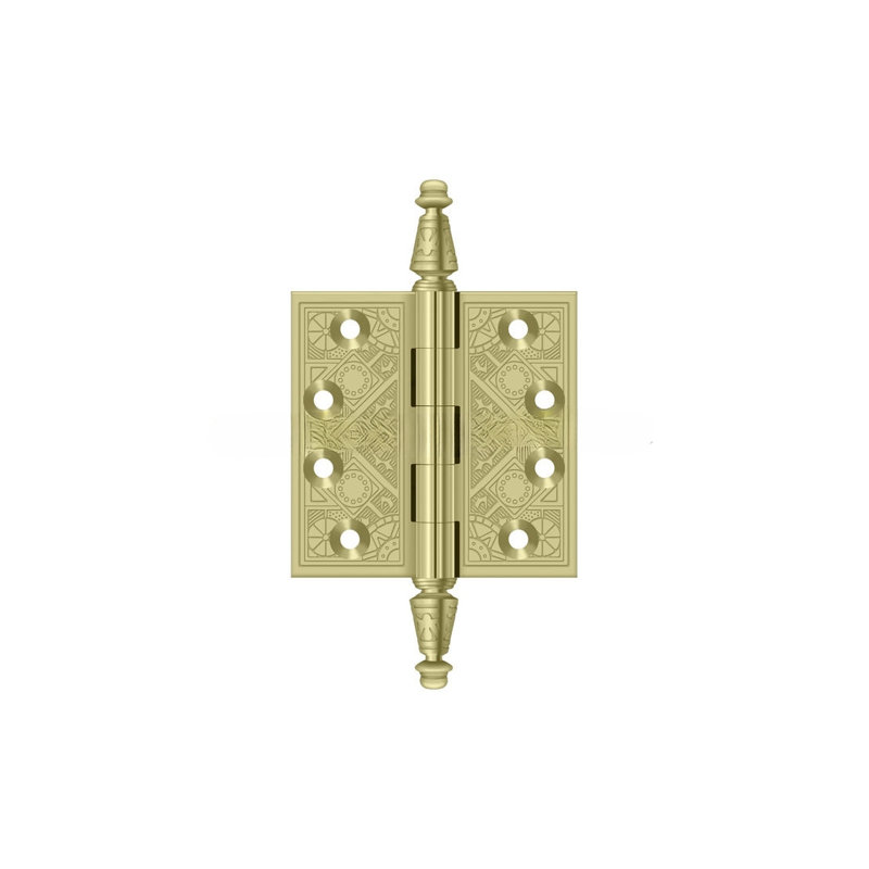 3.5'' x 3.5'' Butt Bearing Hinge, Unlaquered Brass