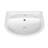 Achernar 20.9"W x 32.5"H White Vitreous China U-Shaped Pedestal Bathroom Sink with Overflow, Single Faucet Hole