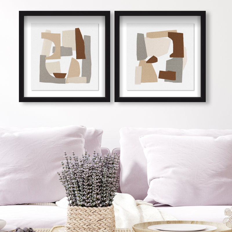 Broken Vase Set Set by Oliver Gal, 17.5" H x 17.5" W, Black Shadowbox