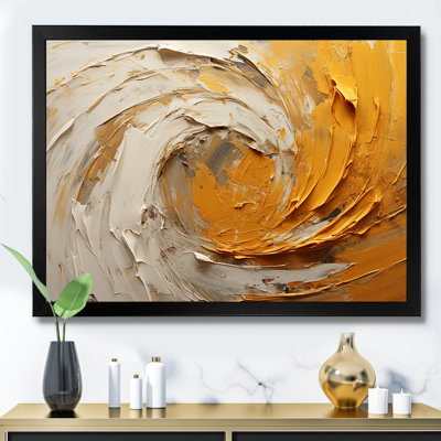 Reproduction d'art sur toile, "Golden Lemon Zest Spiral"