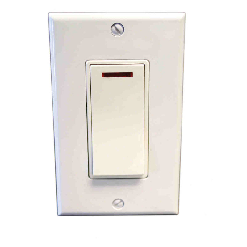 Tamper Resistant Rocker Light Switch, White