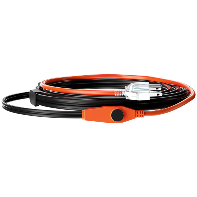 Ruban chauffant 80 pieds 7W / pi pour tuyau avec thermostat intégré, H 2,36 po x l 7,28 po x P 6,57 po