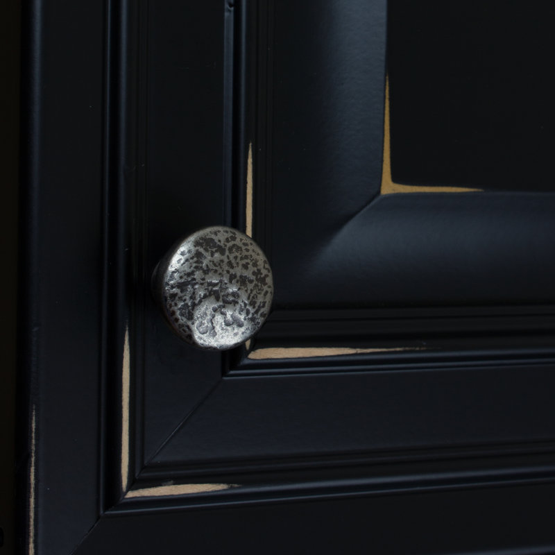 1 1/8" Diameter Mushroom Knob, Weathered Nickel