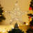 Christmas Tree Topper 10" Golden Glittered Star Tree Topper with 20 LED Lights