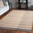 Natural Fiber Hand Woven Jute And Cotton Striped Rug-98090469